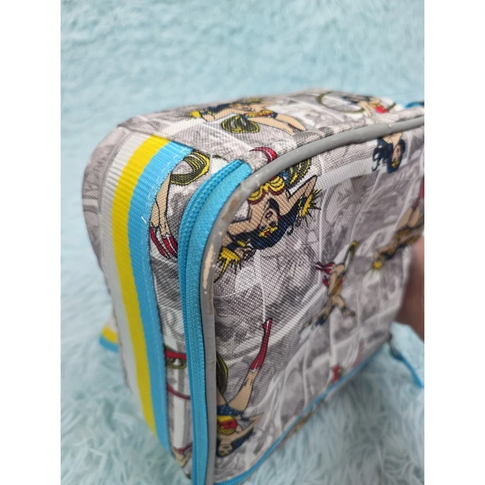 Pottery Barn Kids Wonder Woman Insulated Lunch Box DC Comics Gray Blue PBK